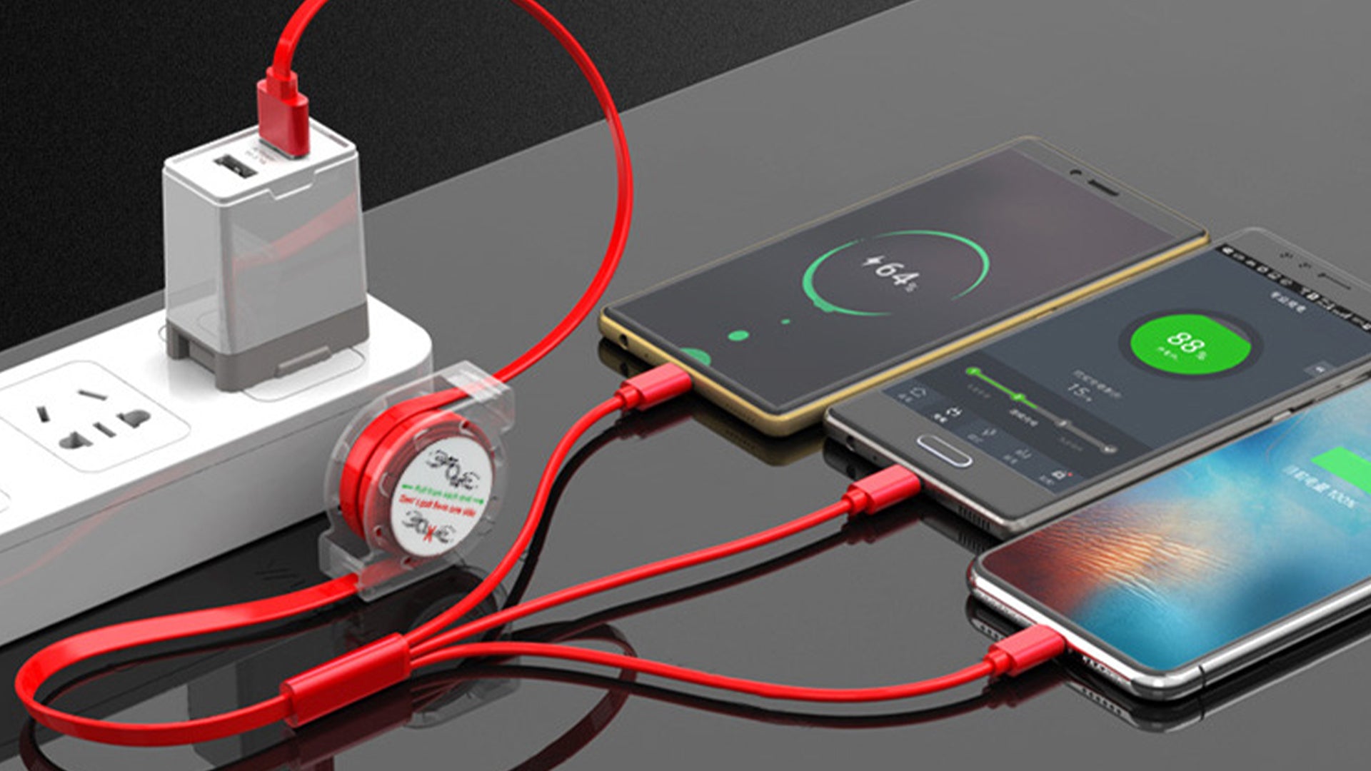 UUTEK RSZ3 fast usb charging cable hot selling 3 in 1 usb cable good reviews usb charging cable