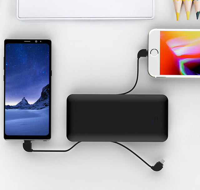 UUTEK RSQ3-A 10000mAh powerbank with AC plug and 3 cables built-in