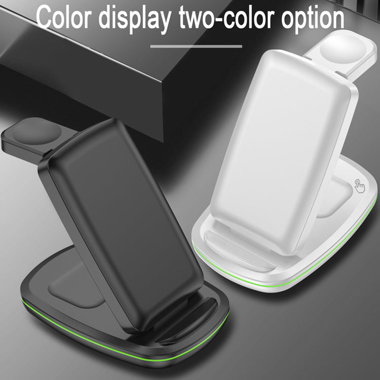 UUTEK V11 Folding 3 in 1 15W Wireless Charger Can Charge Phone/Smart Watch/Earphones Simultaneously