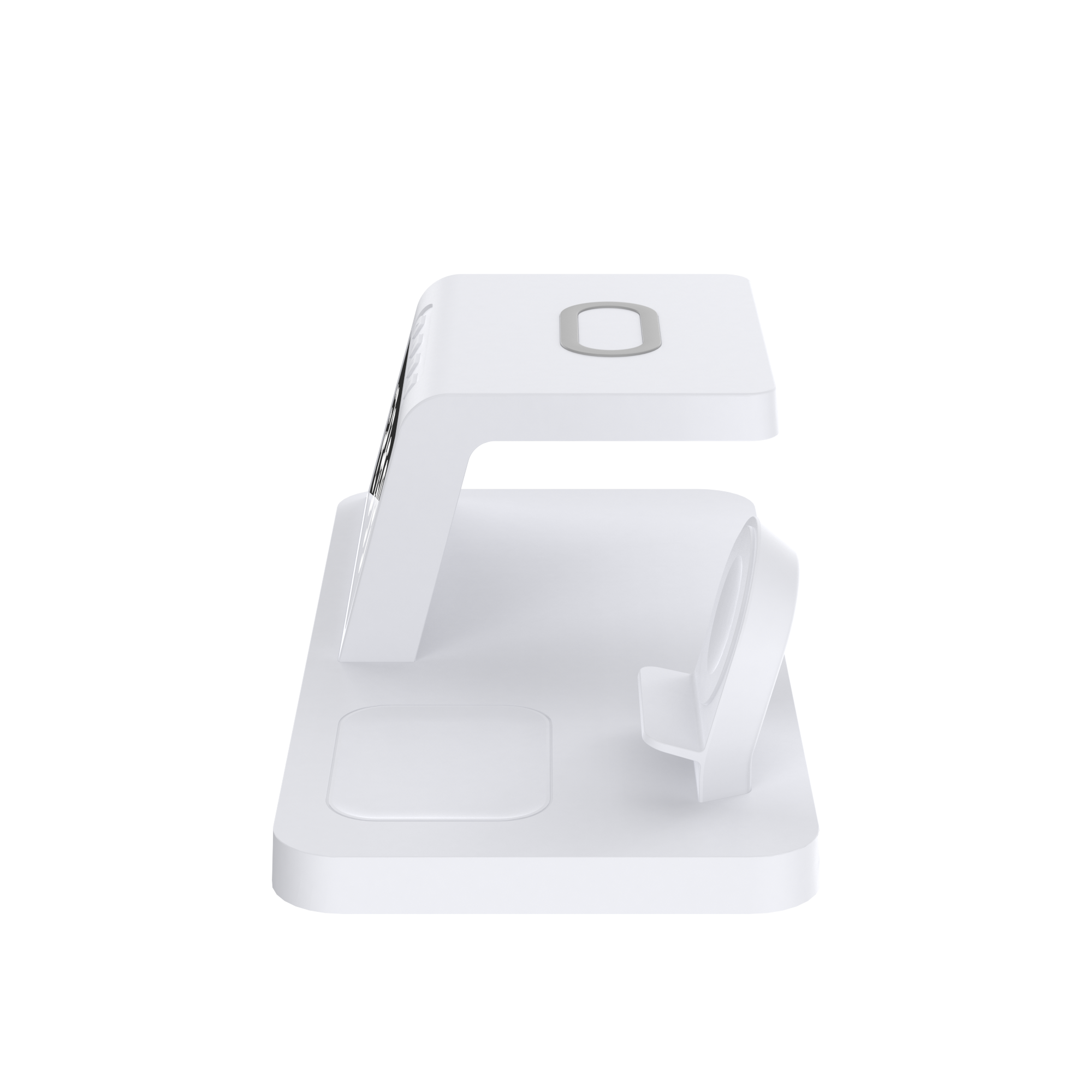 UUTEK HT-506 2025 New 4-in-1 with Clock Wireless Charger 15W Fast Desktop Charging Station for iPhone iWatch AirPods Charger