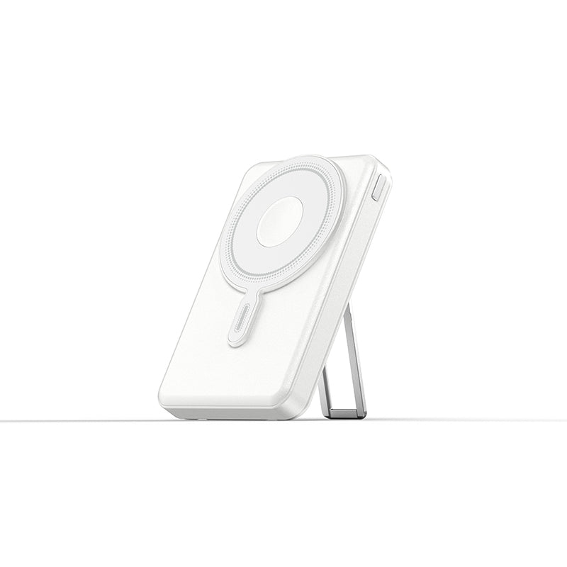 UUTEK 2025 new PB185 products 8 in1 built-in cable magnetic power bank 10000mah with folding stand PD 20W fast charging power banks