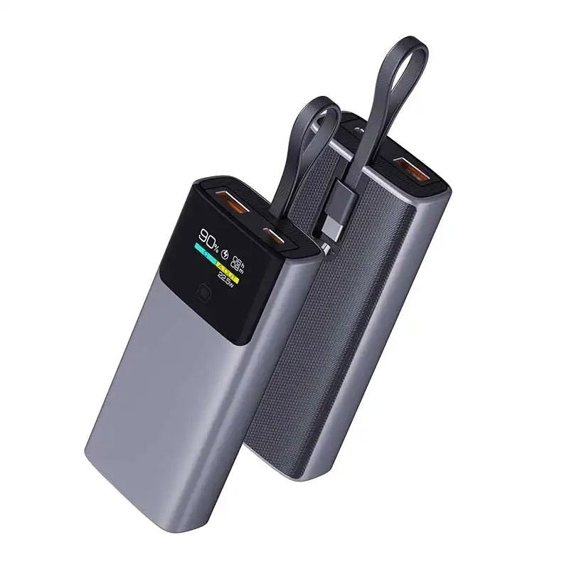 10000 mAh PD22.5W multi-port power bank with built-in USB-A + C ports PB220