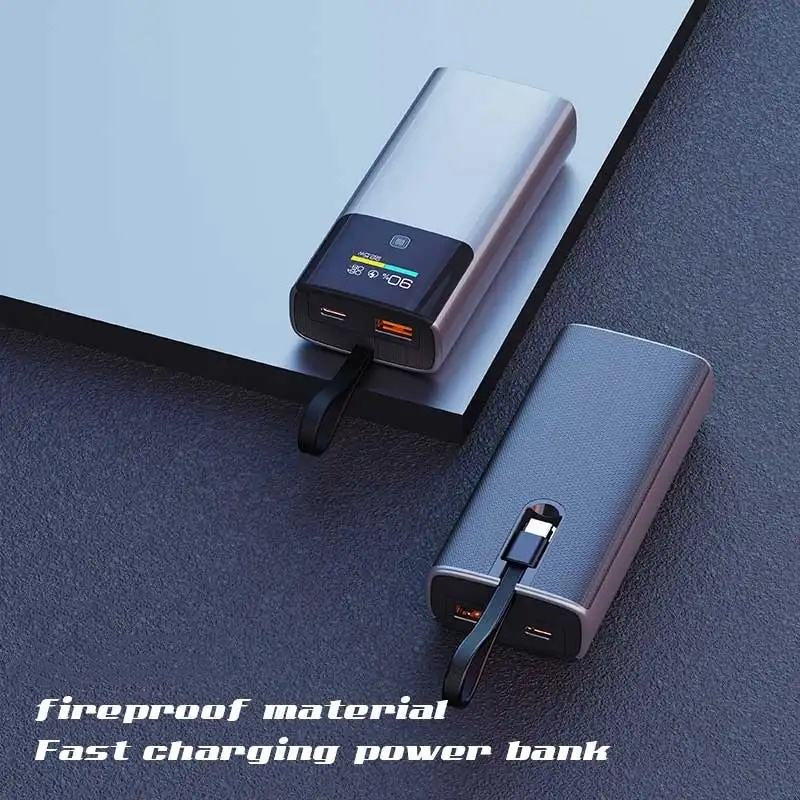 10000 mAh PD22.5W multi-port power bank with built-in USB-A + C ports PB220