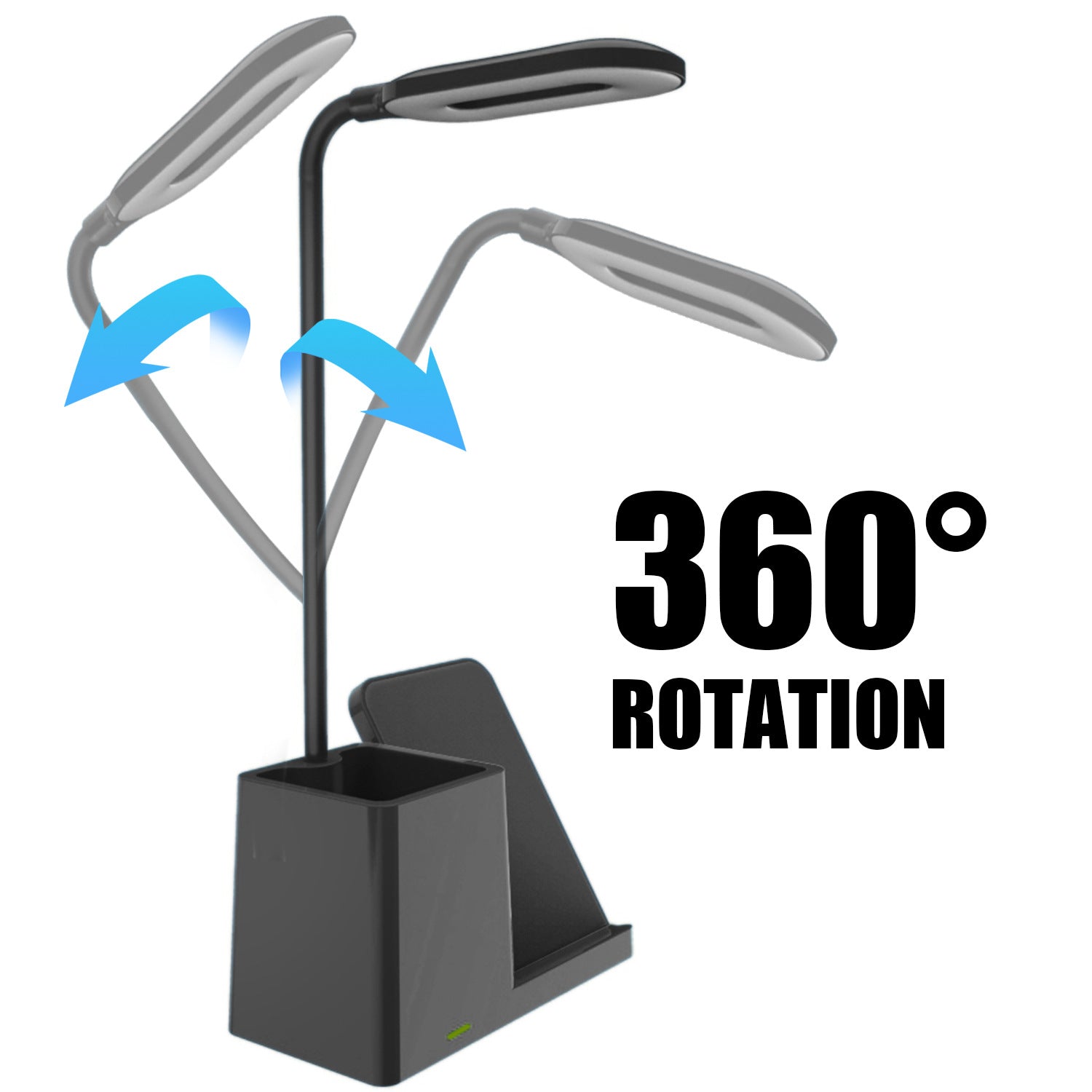 UUTEK WP001 15W fast charging 3 in 1 wireless charger with lamp and pen holder for iPhone and Android phone charger