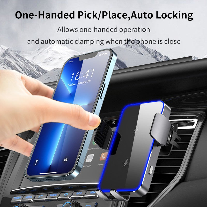 UUTEK X9 2025 New Product Automatic Sensing 15W fast charging car charger X9 for iPhone Samsung folding phone car holder