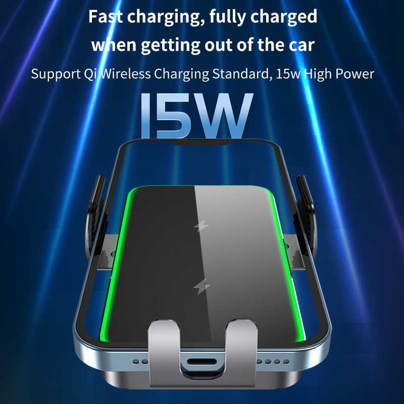 UUTEK X9 2025 New Product Automatic Sensing 15W fast charging car charger X9 for iPhone Samsung folding phone car holder