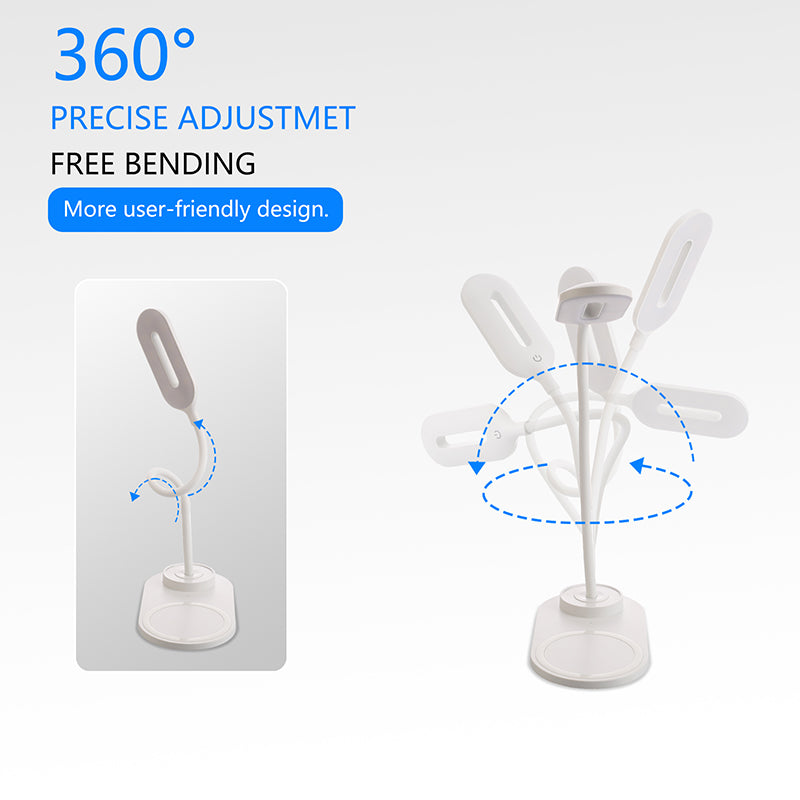 UUTEK HT-12 pink white blue black led desk lamp with 15W fast charging wireless charger for students study table lamp