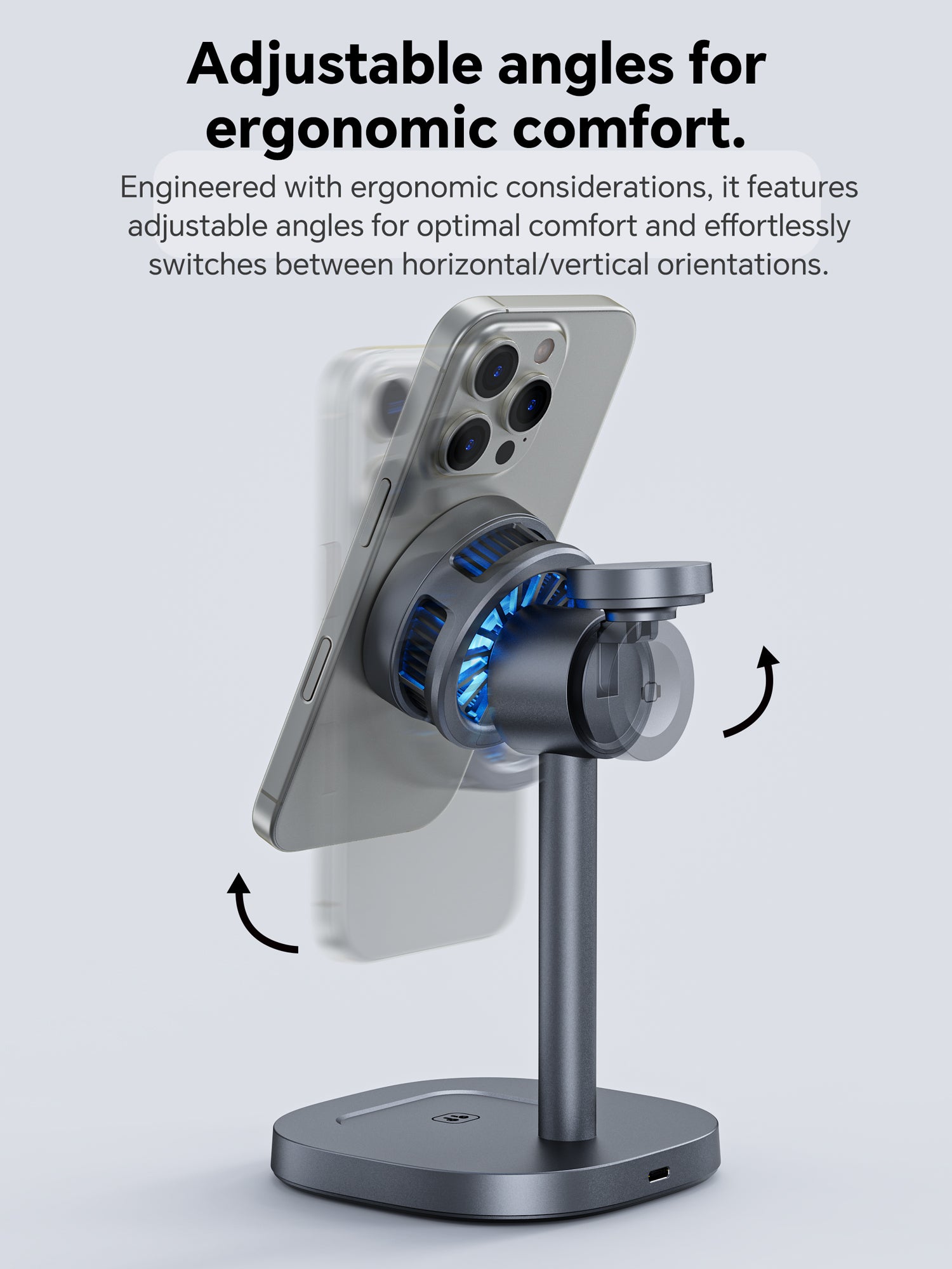 2025 Innovative Products TEC Semiconductor Cooling Desktop Wireless Charging Station Foldable Magnetic 3in1 Wireless Charger W98