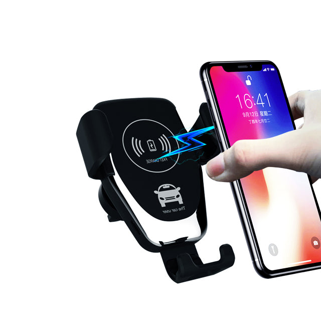 UUTEK Q12 clip car phone holder with 15w wireless charger wireless car charger