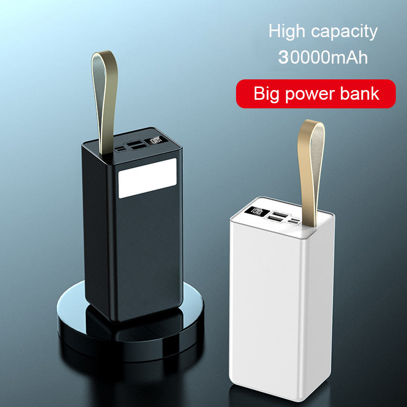 UUTEK PB179 2022 hot style 30000mah fast charging power bank with lanyard LED Lamp mobile phone power supply PD18W fast charge