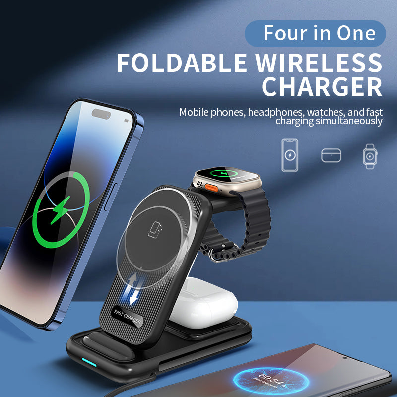 UUTEK V21 2024 new products 5 in 1 wireless charger smart watches chargers for iPhone magnetic wireless charger