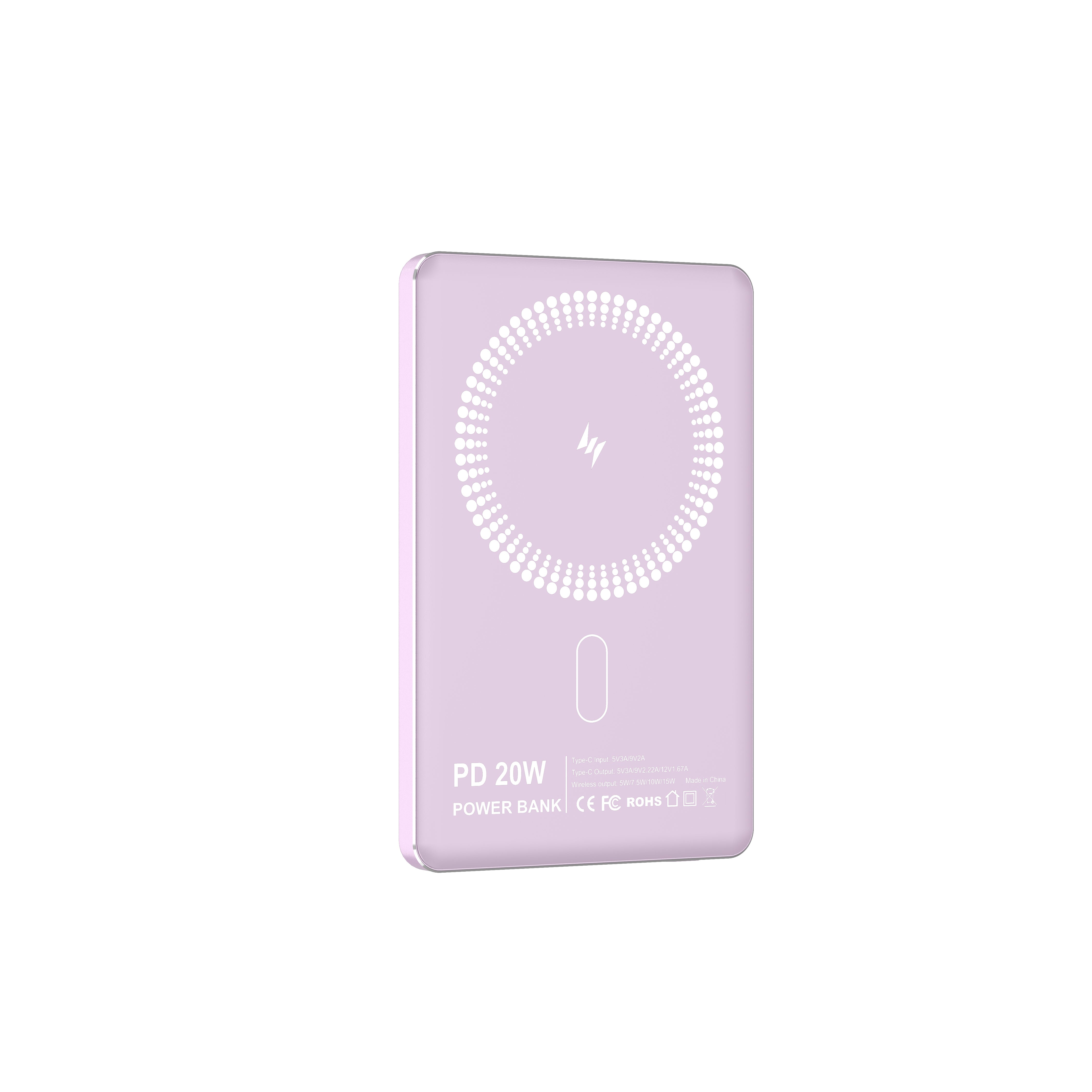 PD 20w Magnetic Wireless Power Bank for IPhone 5000mAh 10000mAh Ultra-thin Portable Aluminum Alloy Case Black Gray Pink PB210