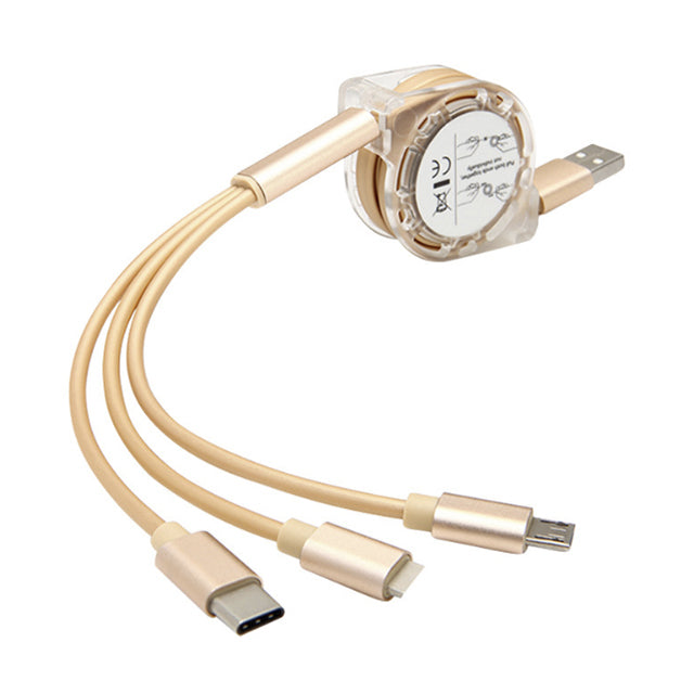 UUTEK RSZ3 fast usb charging cable hot selling 3 in 1 usb cable good reviews usb charging cable