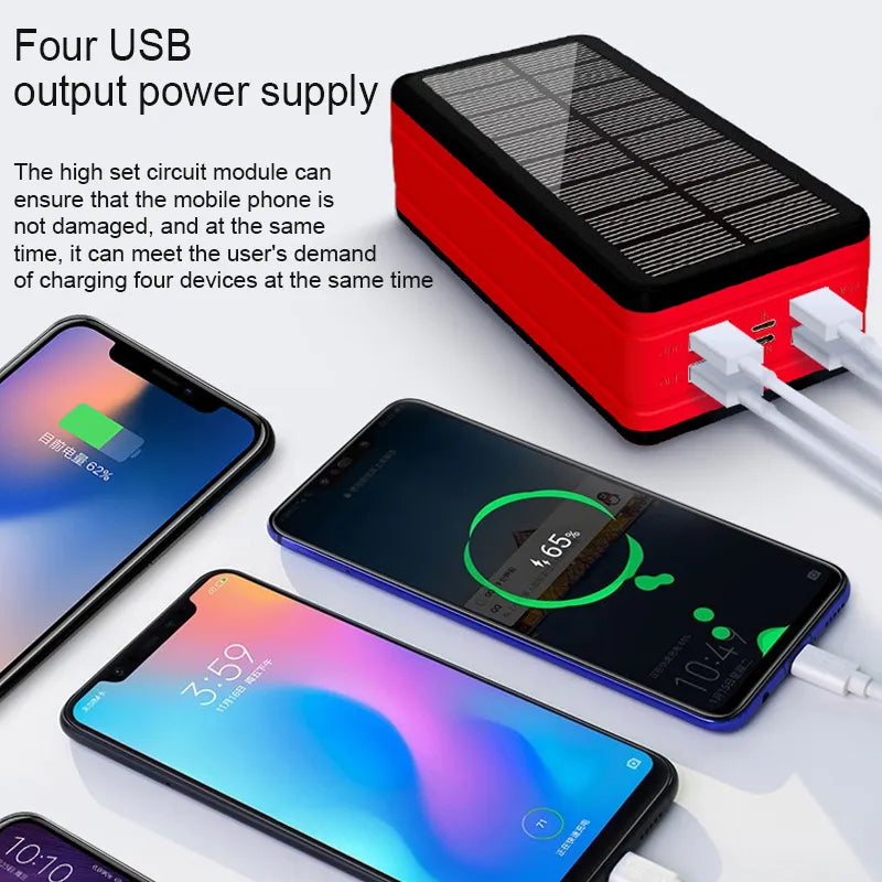 UUTEK SP0500 Solar charger Solar charger 50000mAh fast charging solor power bank with LED torch