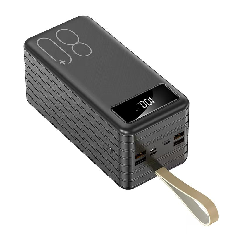 PB216 Large Capacity 80000 mAh Portable Power Station, 5V2A 4 USB Output Multi-Port Power Bank with Built-in LED Light and Lanyard
