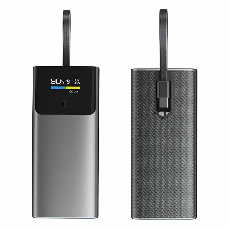 10000 mAh PD22.5W multi-port power bank with built-in USB-A + C ports PB220