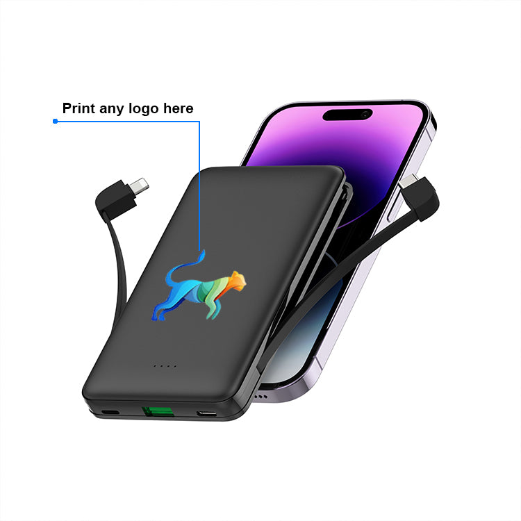 UUTEK RSQ3-S 2023 new product with cable power bank 10000mAh portable charger 20W fast charger for iPhone