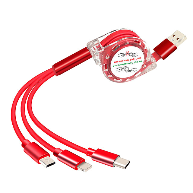 UUTEK RSZ3 fast usb charging cable hot selling 3 in 1 usb cable good reviews usb charging cable