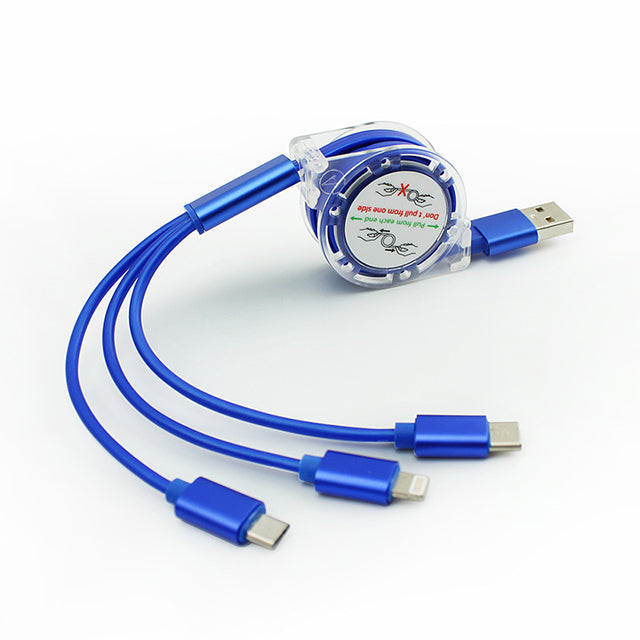 UUTEK RSZ3 fast usb charging cable hot selling 3 in 1 usb cable good reviews usb charging cable