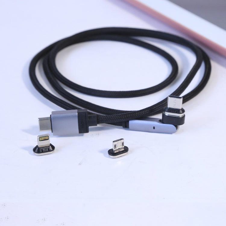 UUTEK UC014 2023 nouveau produit 100W magnetique rotatif 3 en 1 cable de charge rapide 480mbps cable de donnees cable usb