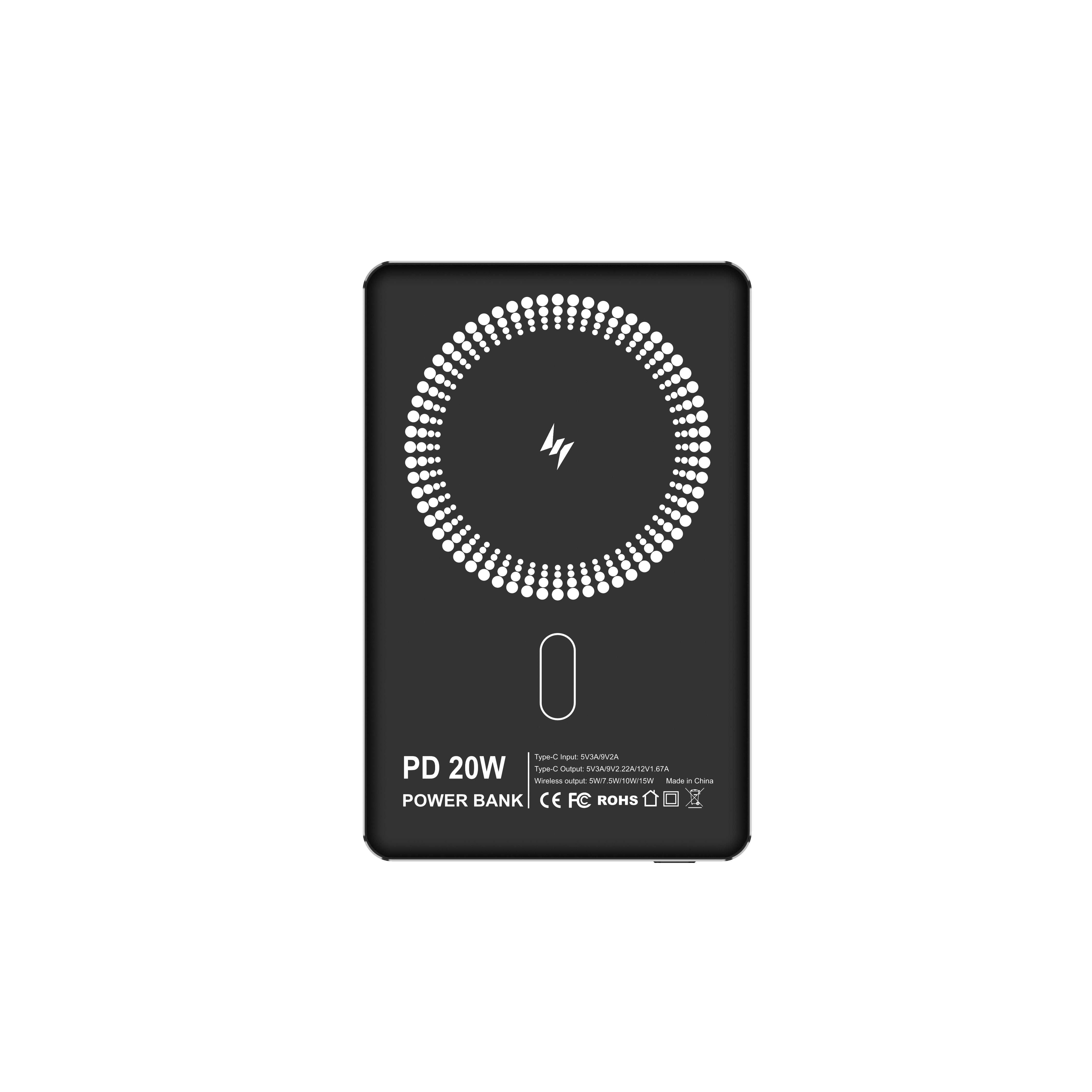 PD 20w Magnetic Wireless Power Bank for IPhone 5000mAh 10000mAh Ultra-thin Portable Aluminum Alloy Case Black Gray Pink PB210