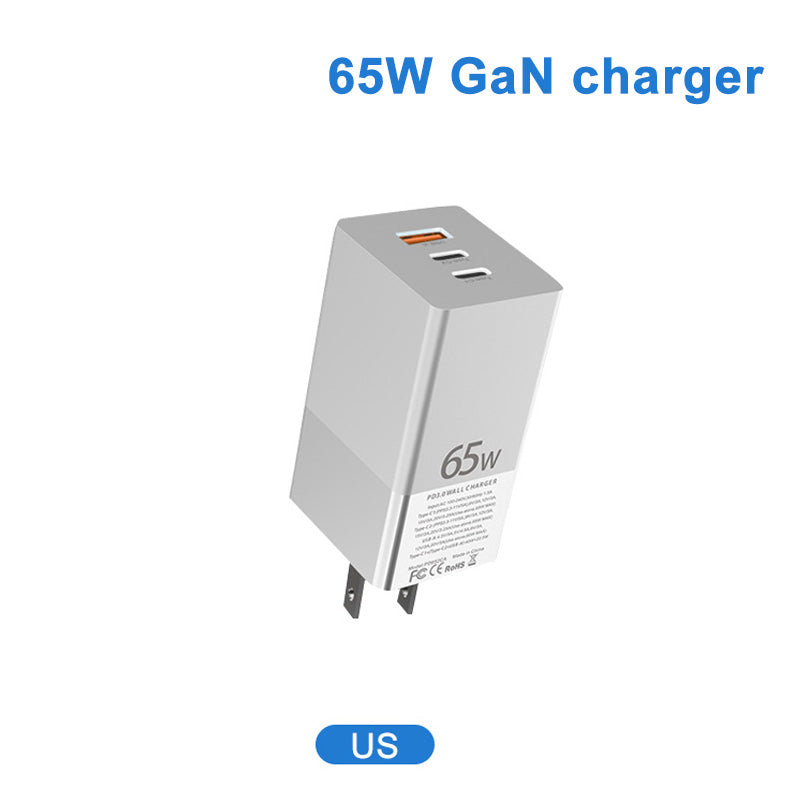 UUTEK i10 2021 New Arrival 65W Super Fast Charging Plug Gallium Nitride Charger for Laptop Mobile Phone