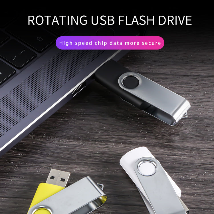 UUTEK FL002 Plastic and Metal USB Stick Swivel USB 2.0 3.0 Flash Drive 4GB 16GB with Custom Logo 32GB 64GB 128GB
