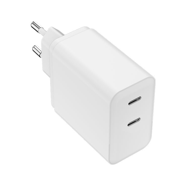 GaN 2-Port 65W Charger Powerful Fast Charger, USB C Charger for MacBook Pro/Air, iPad Pro, iPhone 13/12/11, Galaxy/Note, Pixel and More