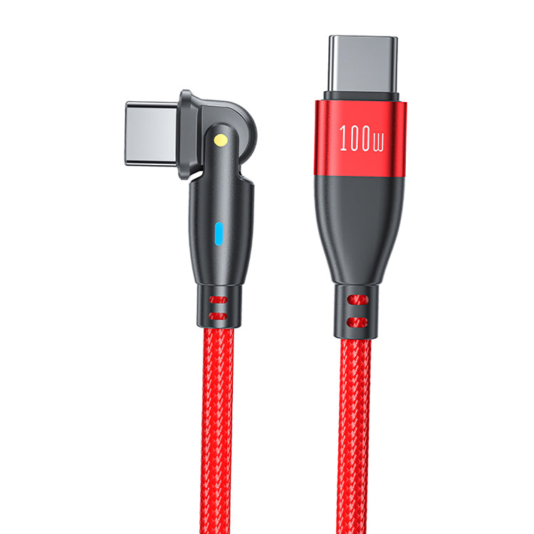 UUTEK UC012 New Arrival 180 degree rotation Type-c to Type-c 100W 5A Fast Charging Cable Nylon Braided Data Cable