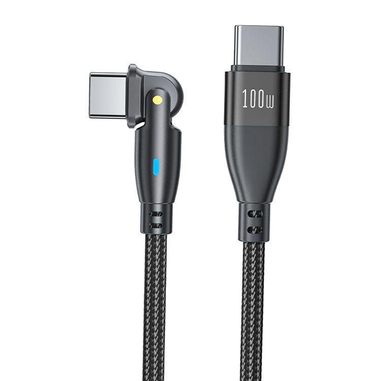 UUTEK UC012 New Arrival 180 degree rotation Type-c to Type-c 100W 5A Fast Charging Cable Nylon Braided Data Cable