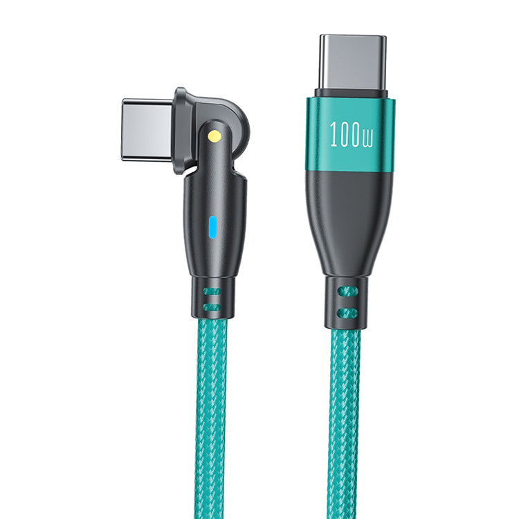 UUTEK UC012 New Arrival 180 degree rotation Type-c to Type-c 100W 5A Fast Charging Cable Nylon Braided Data Cable