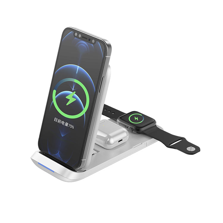 UUTEK V8-1 top3 latest design 3 in 1 wireless charger 15w fast High-grade Foldable wireless charger all in one