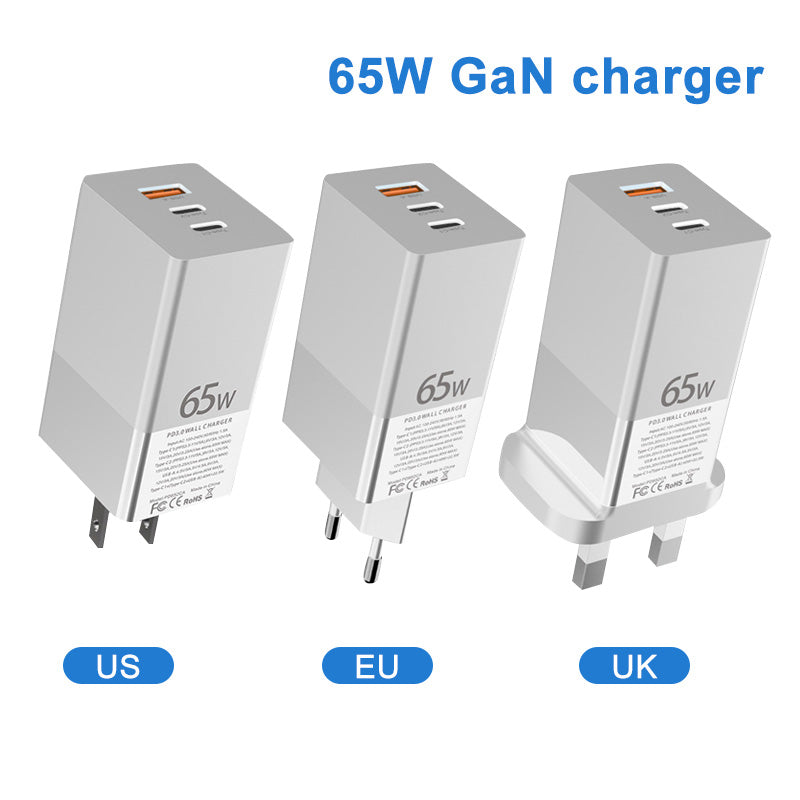 UUTEK i10 2021 New Arrival 65W Super Fast Charging Plug Gallium Nitride Charger for Laptop Mobile Phone